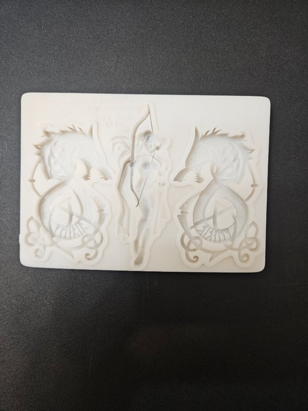 Silicone Mold with Dragons & Archer Motif